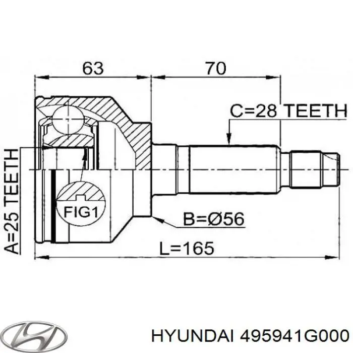 Купить 495941G000 Hyundai/Kia Пыльник шарнира угловых скоростей наружный правый