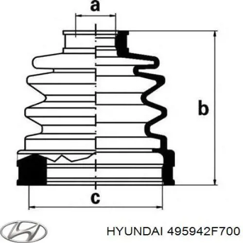 Пыльник ШРУСа внешний, правый Hyundai/Kia 495942F700 цена, от 18.07 USD