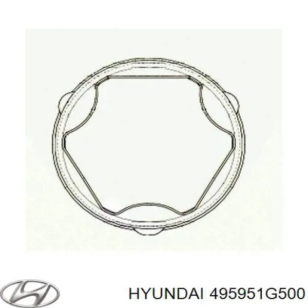 Купить 495951G500 Hyundai/Kia Пыльник гранаты внутренний, передней полуоси