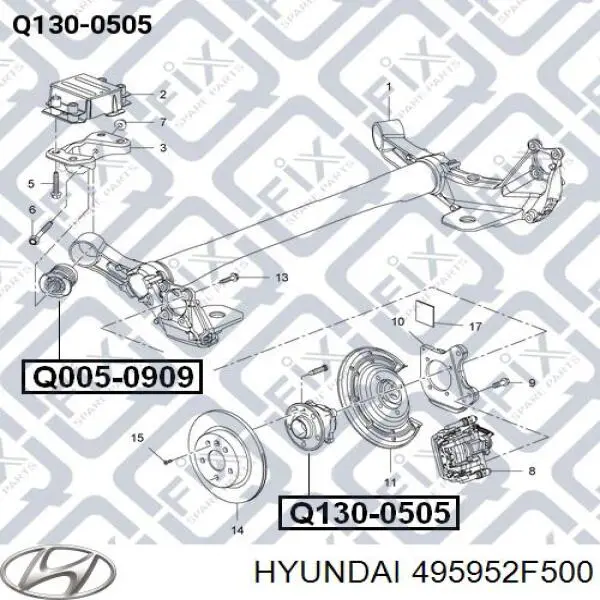 Купить 495952F500 Hyundai/Kia Пыльник гранаты внутренний, передней полуоси