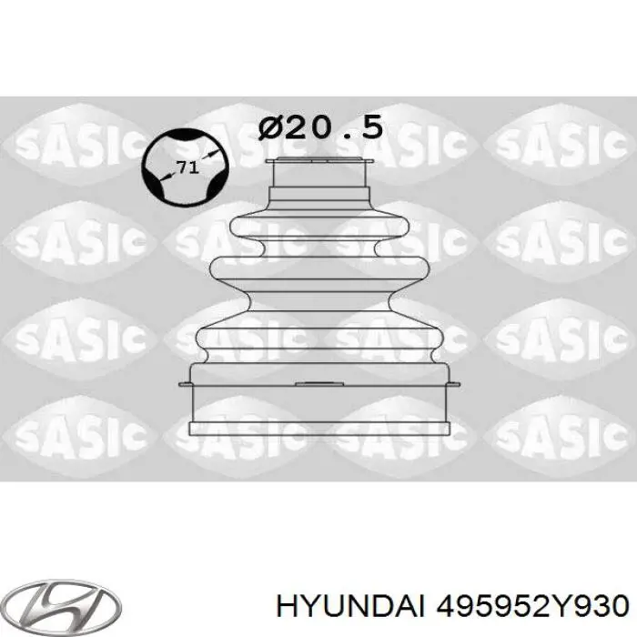 495952Y930 Hyundai/Kia Пыльник гранаты внутренний, левый