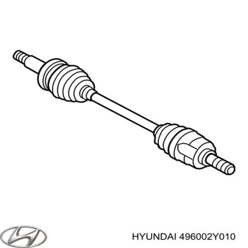 496002Y010 Hyundai/Kia semieixo traseiro esquerdo