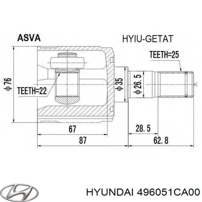  496051CA00 Hyundai/Kia