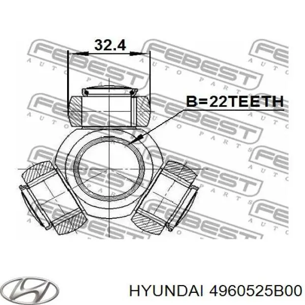 ШРУС внутренний передний 4960525B00 Hyundai/Kia