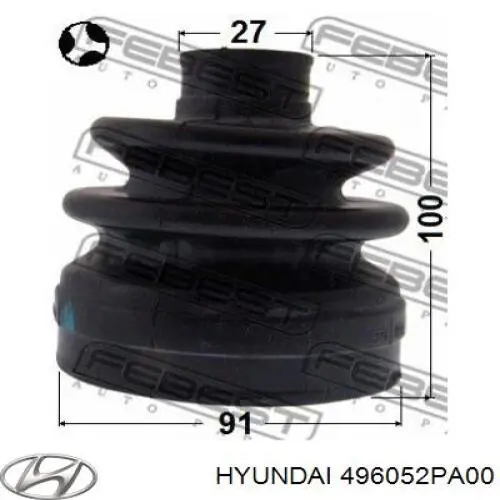 496052PA00 Hyundai/Kia шрус внутренний передний правый