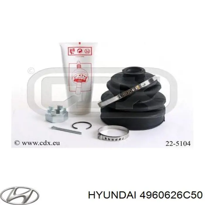 Fuelle, árbol de transmisión delantero exterior 4960626C50 Hyundai/Kia