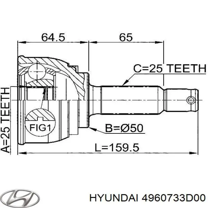  4960733D00 Hyundai/Kia