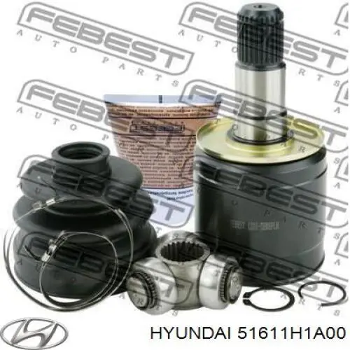 Шрус внутренний левый 51611H1A00 Hyundai/Kia
