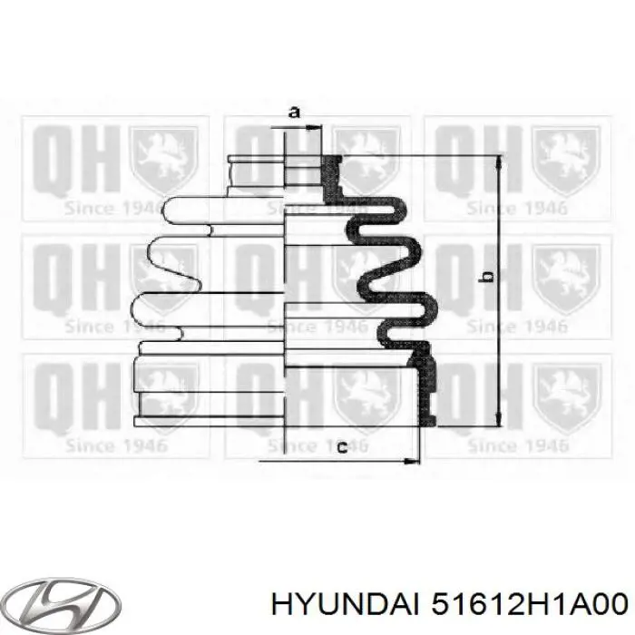 Купить 51612H1A00 Hyundai/Kia Пыльник гранаты внутренний, передней полуоси