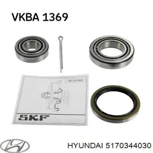 Комплект подшипника ступицы колеса Hyundai/Kia 5170344030 цена, от 13.97 USD