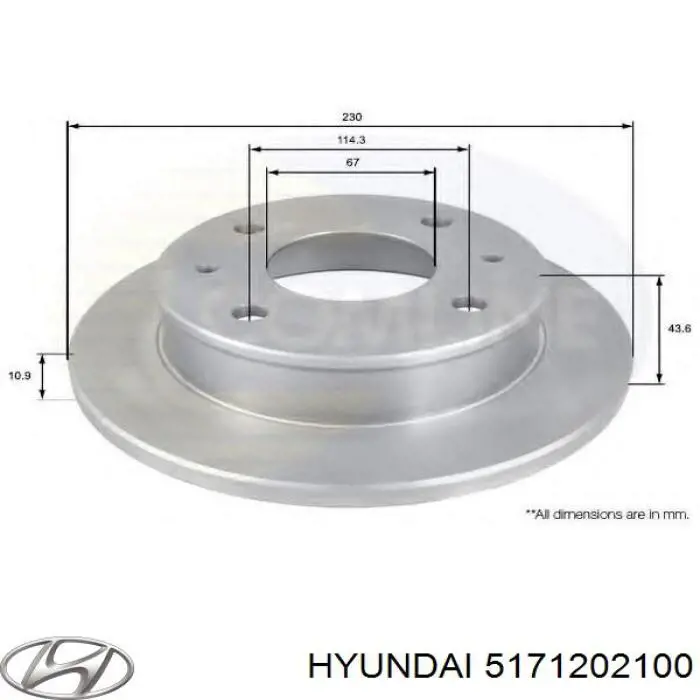 Тормоз дисковый передний Hyundai/Kia 5171202100 цена, от 15.29 USD