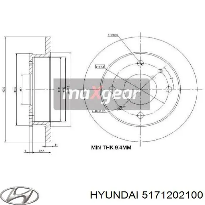 Купить 5171202100 Hyundai/Kia Ротор тормозной