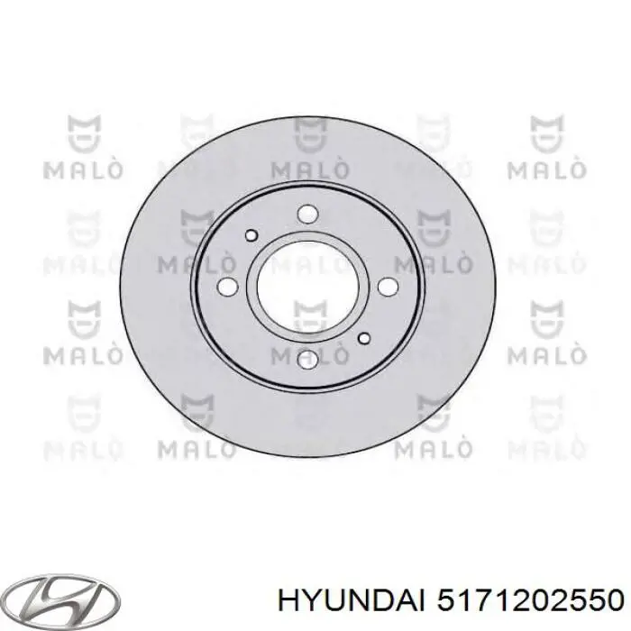 5171202550 Hyundai/Kia Диск тормозной передний