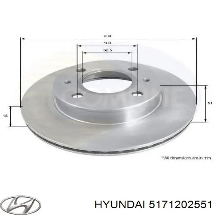 Тормоз дисковый передний Hyundai/Kia 5171202551 цена, от 20.46 USD