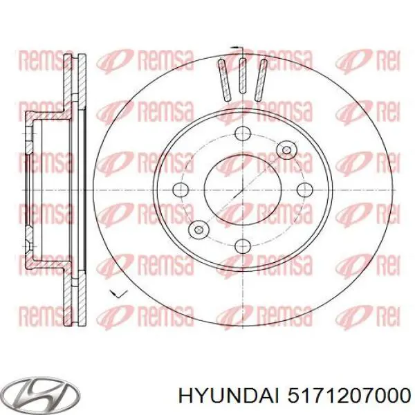 Тормоз дисковый передний Hyundai/Kia 5171207000 цена, от 27.33 USD