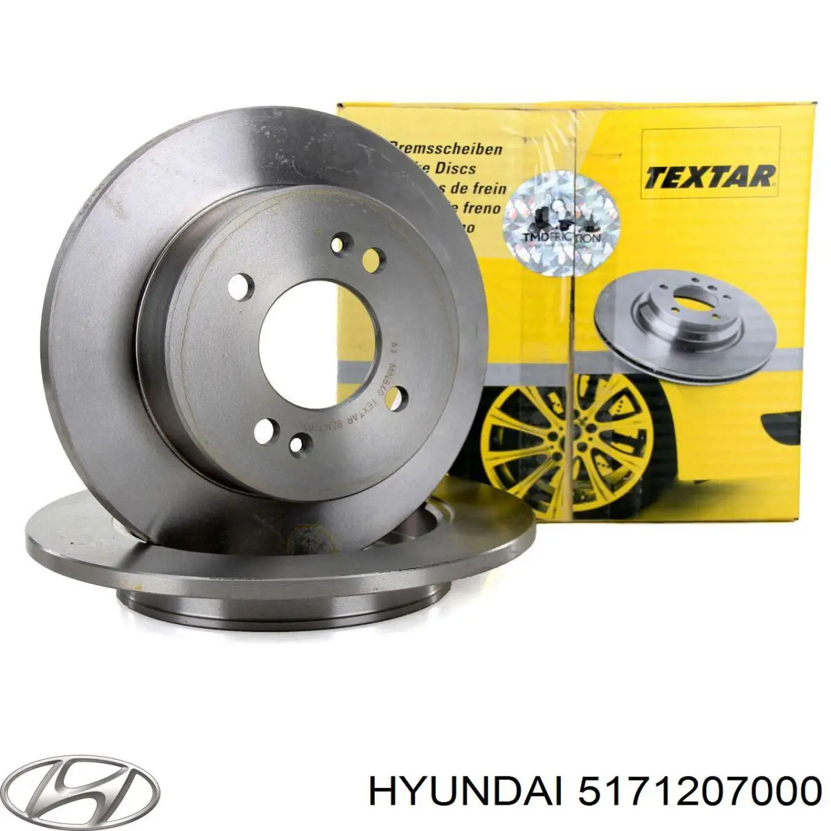 Передний тормозной диск Hyundai/Kia 5171207000