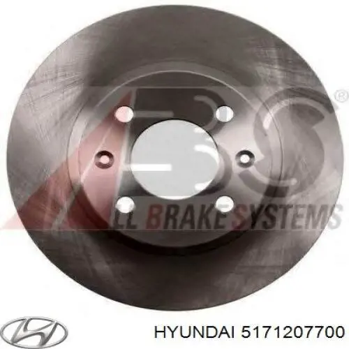 Передние тормозные диски 5171207700 Hyundai/Kia