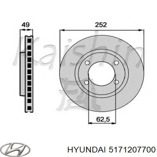 Купить 5171207700 Hyundai/Kia Ротор тормозной