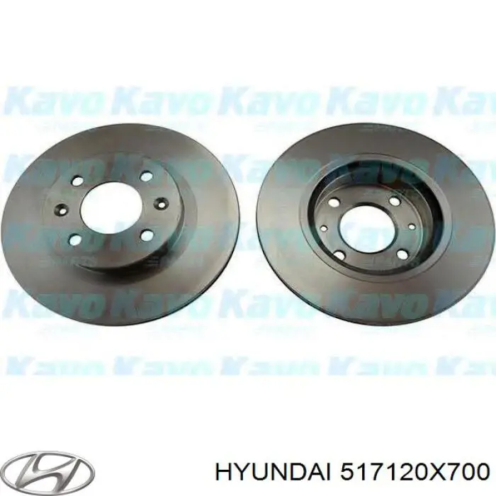 Передний тормозной диск Hyundai/Kia 517120X700
