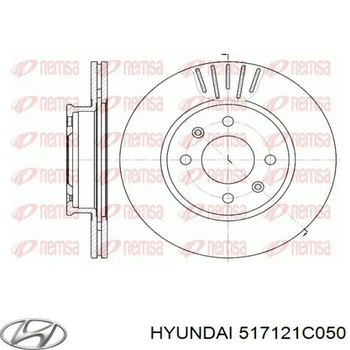 Купить 517121C050 Hyundai/Kia Ротор тормозной