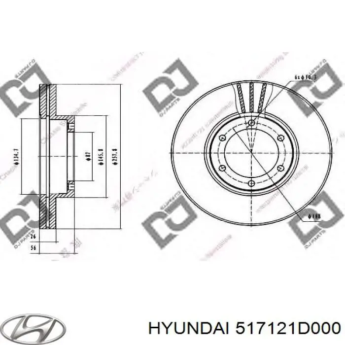 Купить 517121D000 Hyundai/Kia Ротор тормозной