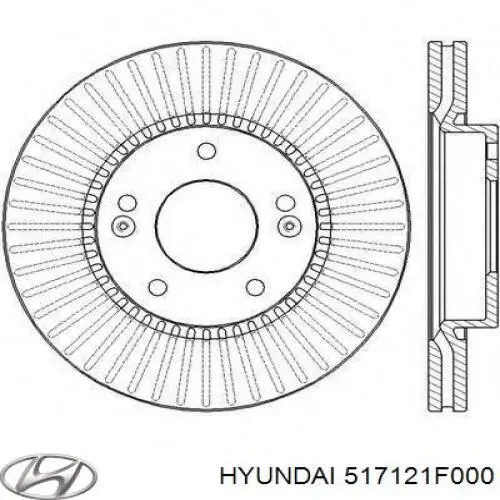 Передний тормозной диск Hyundai/Kia 517121F000