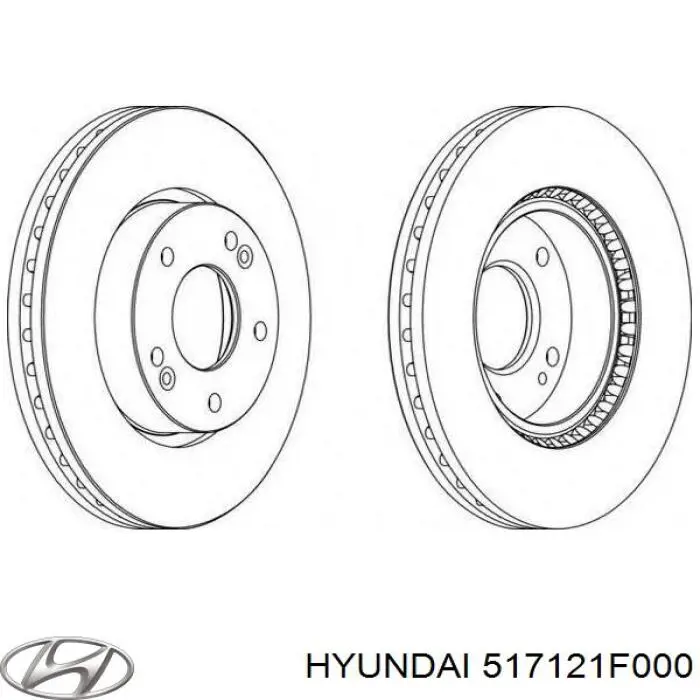 517121F000 Hyundai/Kia Диск тормозной передний