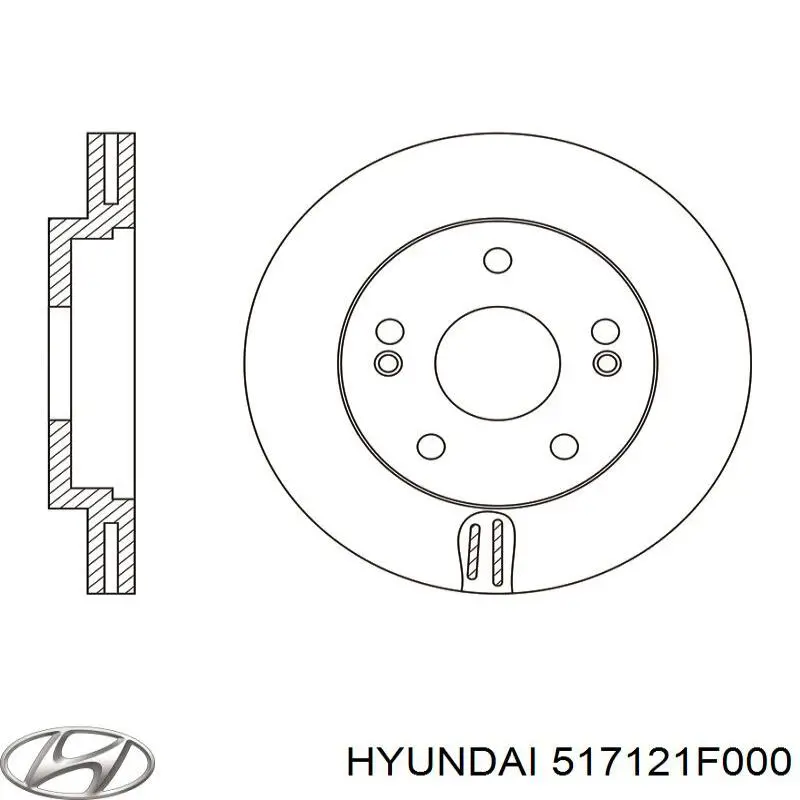 Тормоз дисковый передний Hyundai/Kia 517121F000 цена, от 15.59 USD