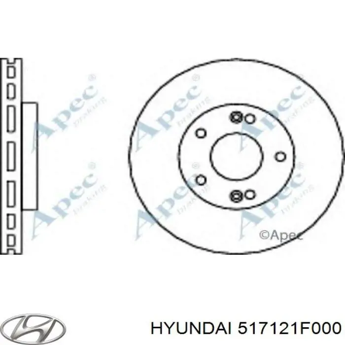 Купить 517121F000 Hyundai/Kia Ротор тормозной