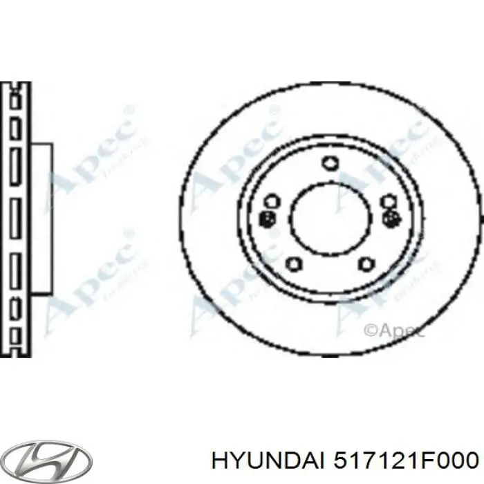 Передние тормозные диски 517121F000 Hyundai/Kia