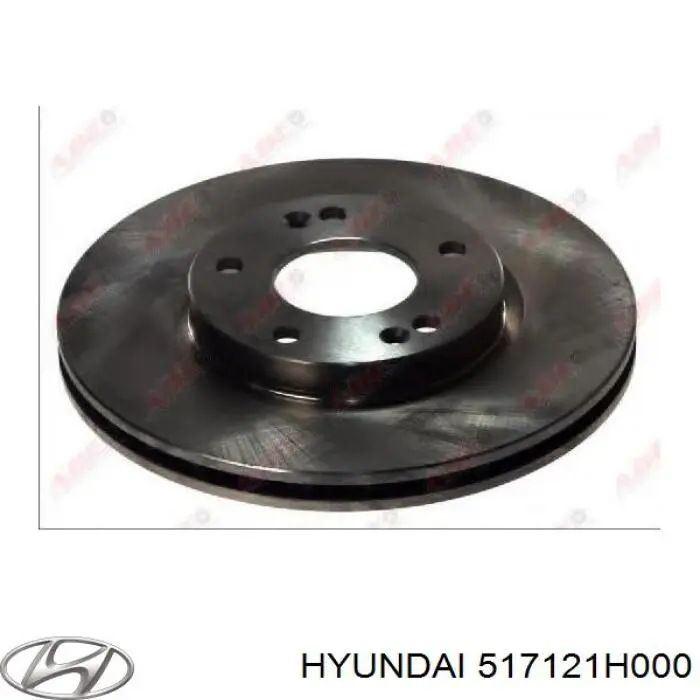 Передние тормозные диски 517121H000 Hyundai/Kia