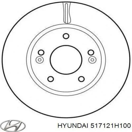 517121H100 Hyundai/Kia Диск тормозной передний
