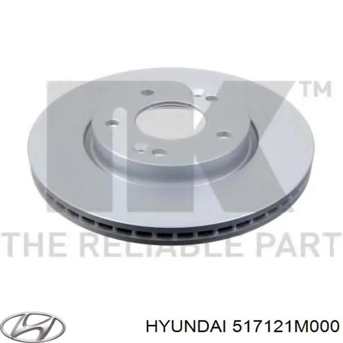 Передние тормозные диски 517121M000 Hyundai/Kia