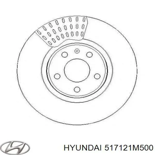 517121M500 Hyundai/Kia Диск тормозной передний