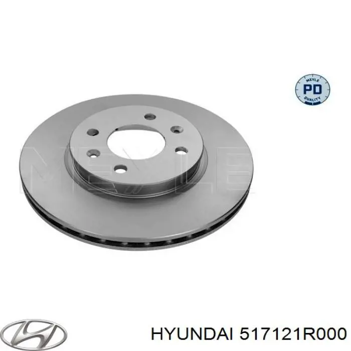 Передние тормозные диски 517121R000 Hyundai/Kia