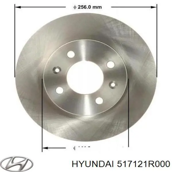 517121R000 Hyundai/Kia диск тормозной передний
