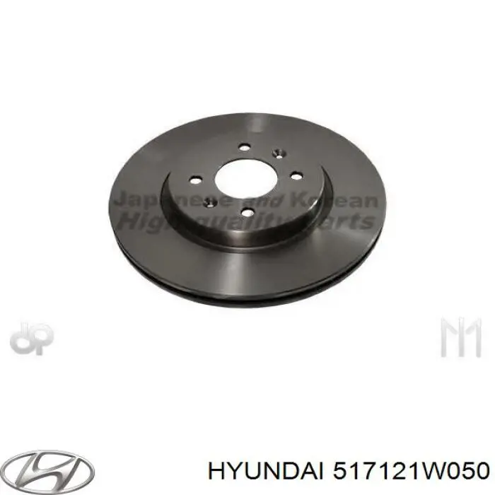 Freno de disco delantero 517121W050 Hyundai/Kia