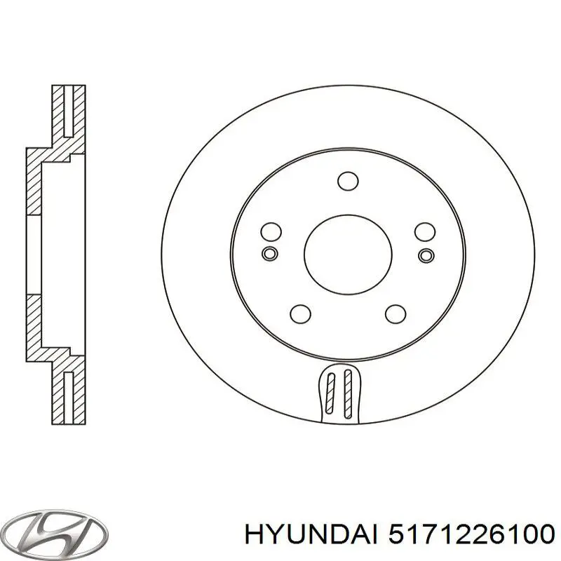 Тормоз дисковый передний Hyundai/Kia 5171226100 цена, от 15.59 USD