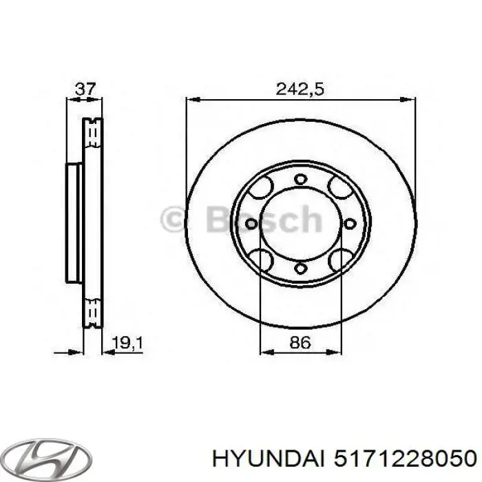 Купить 5171228050 Hyundai/Kia Ротор тормозной