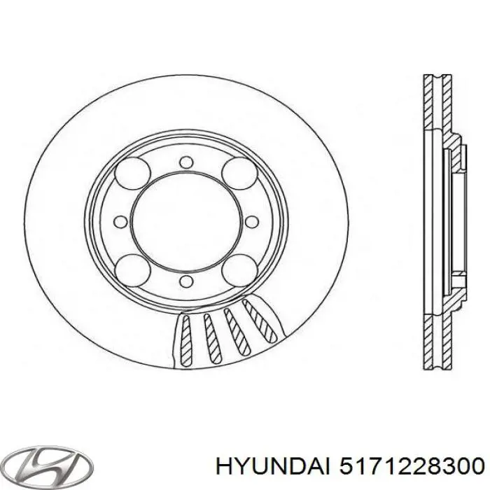 5171228300 Hyundai/Kia Диск тормозной передний