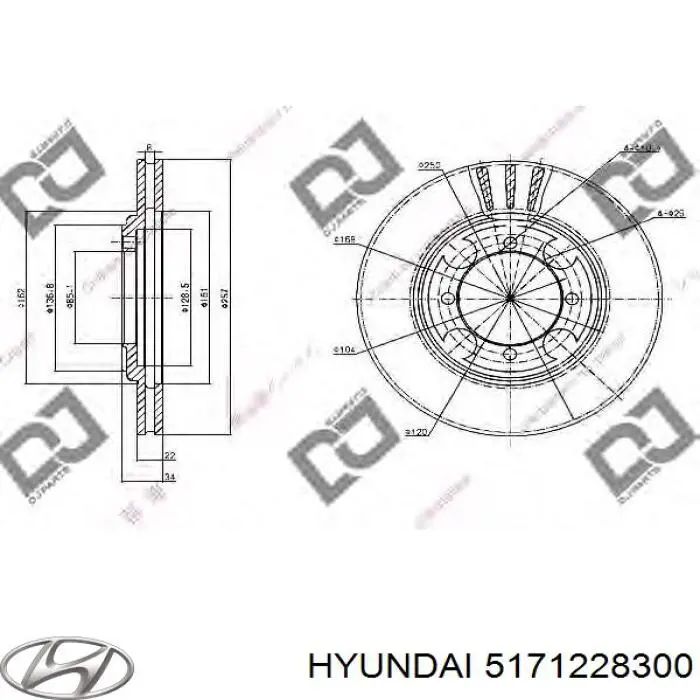 Купить 5171228300 Hyundai/Kia Ротор тормозной