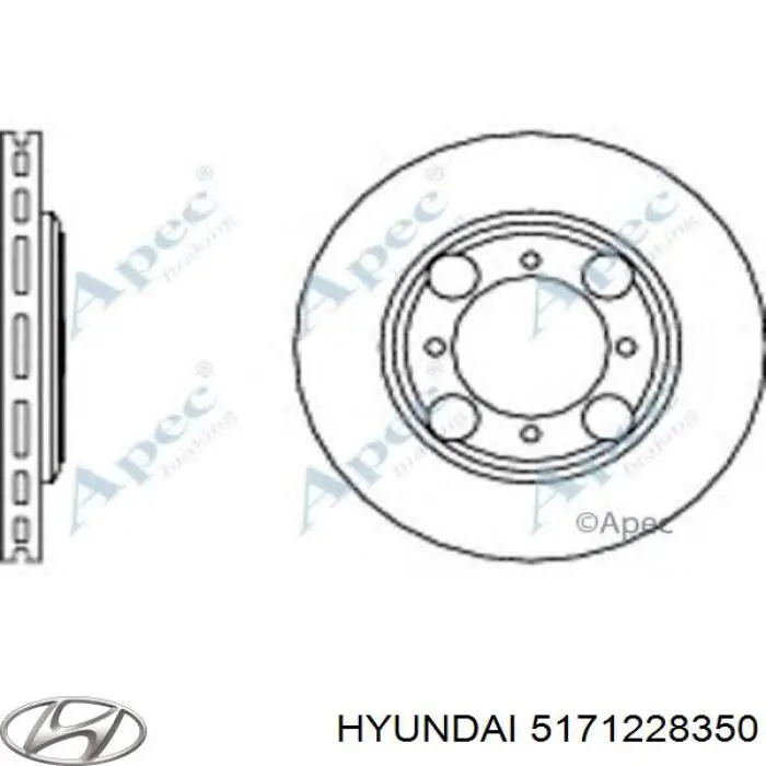 Передние тормозные диски 5171228350 Hyundai/Kia