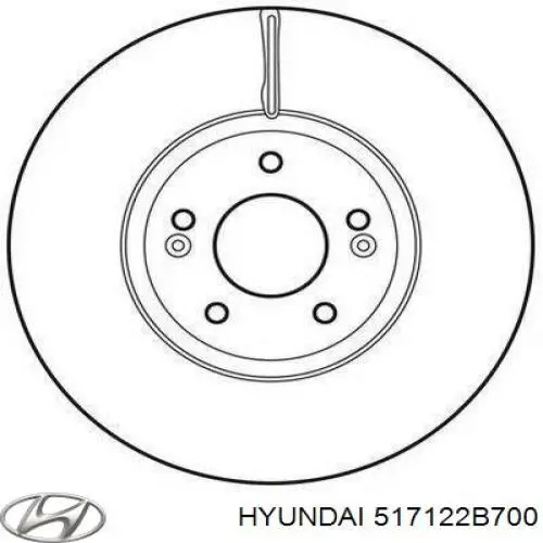 Передние тормозные диски 517122B700 Hyundai/Kia