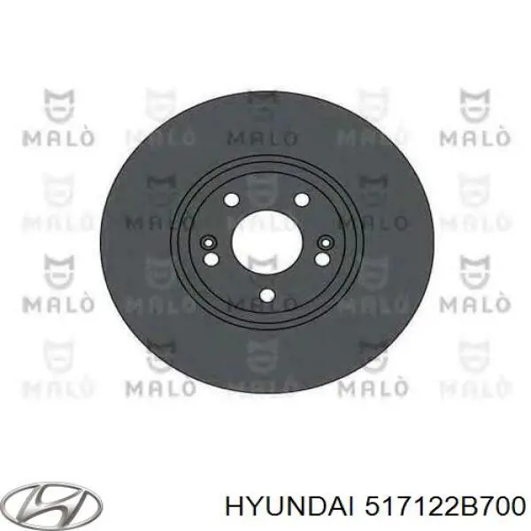 Передние тормозные диски 517122B700 Hyundai/Kia