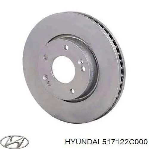 Диск тормозной передний HYUNDAI 517122C000