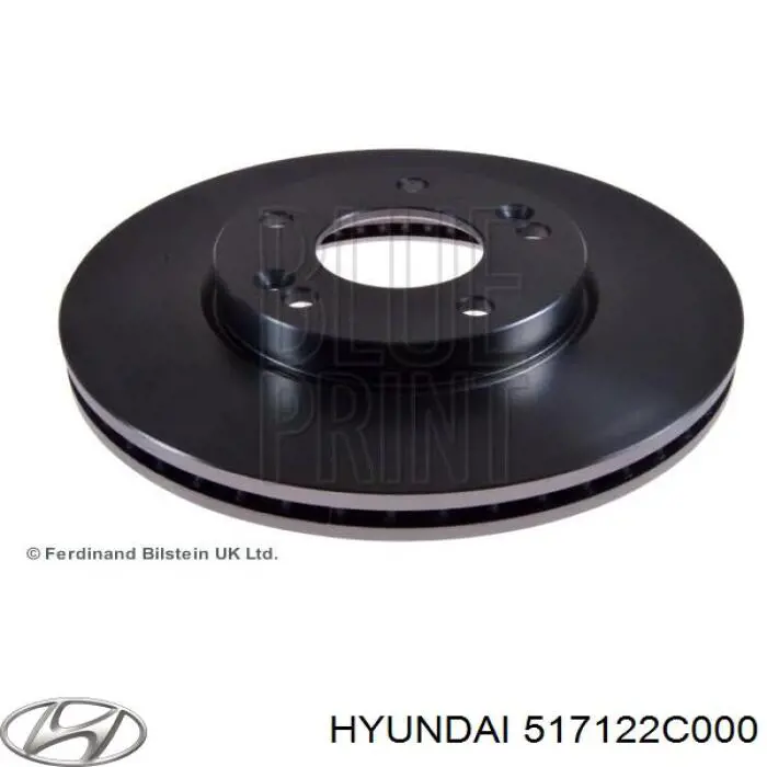 517122C000 Hyundai/Kia Диск тормозной передний