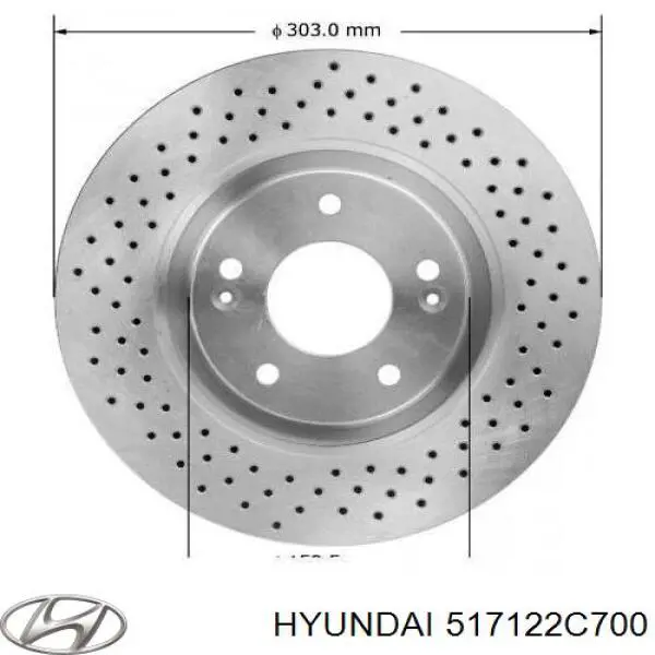 517122C700 Hyundai/Kia тормозные диски