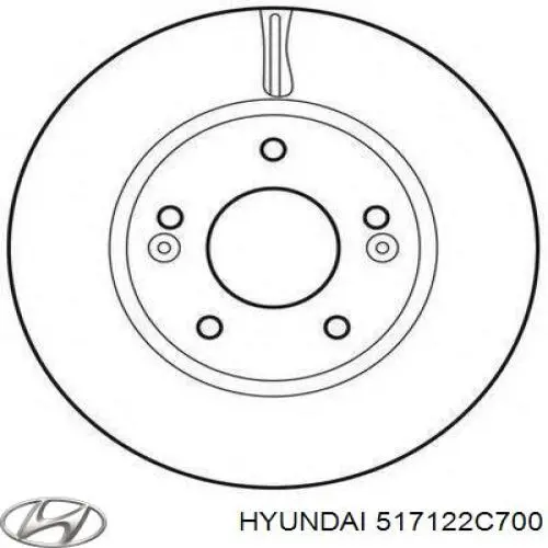 Купить 517122C700 Hyundai/Kia Ротор тормозной