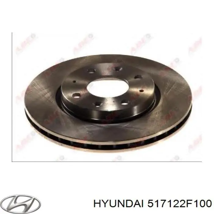 517122F100 Hyundai/Kia диск тормозной передний