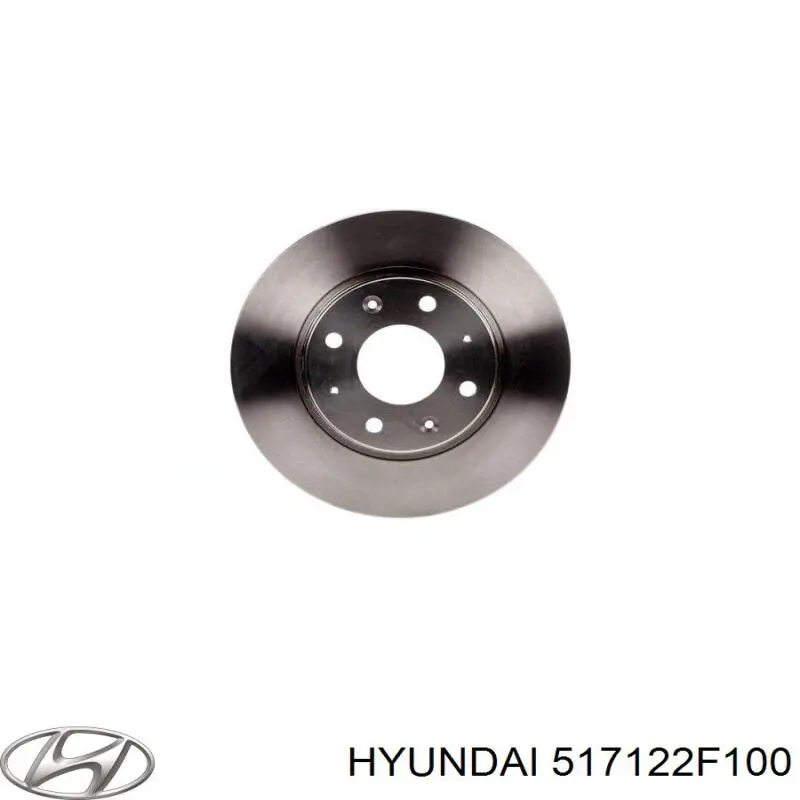 517122F100 Hyundai/Kia Диск тормозной передний